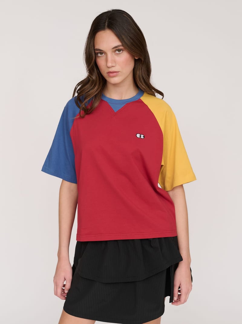 Colour Block Raglan T-shirt